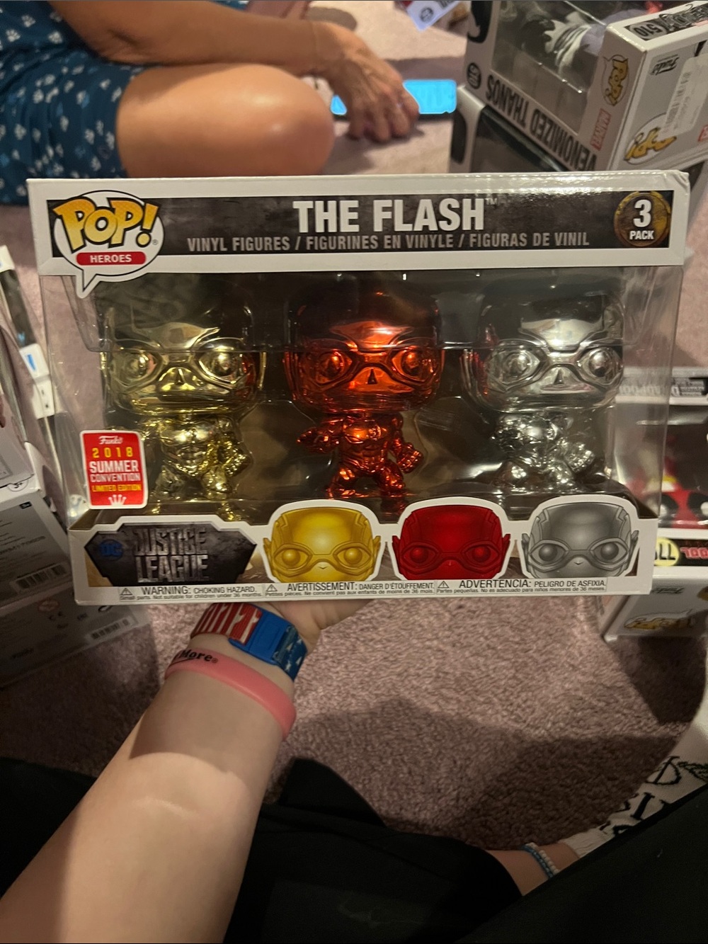 Funko The Flash 3-Pack Metallic Gold, Red, Silver